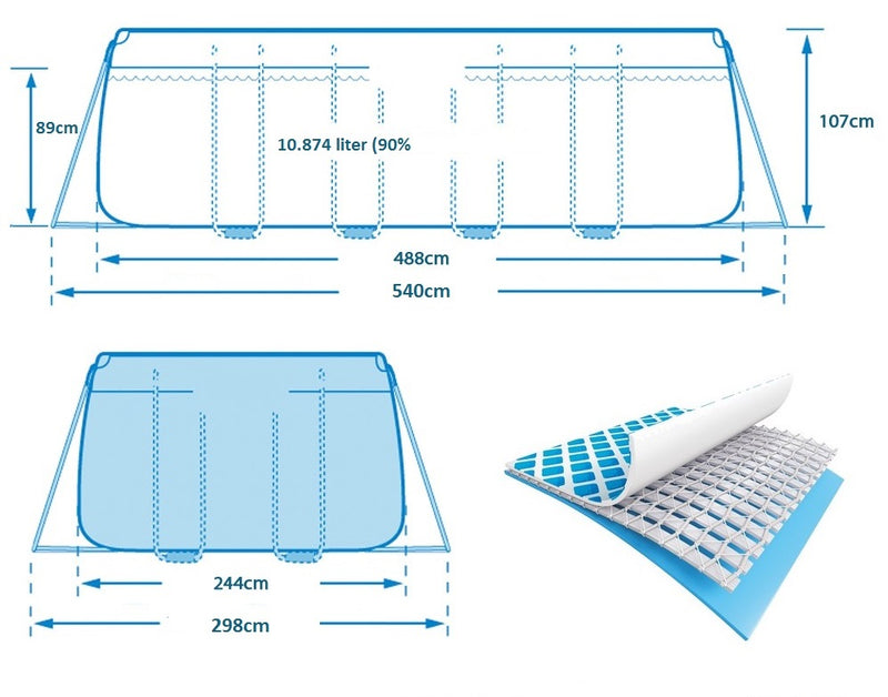 488X244X107 אינטקס 26792 בריכת אולטרה